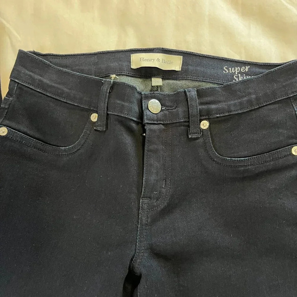 Henry & Belle | Dark Wash Super Skinny Mid Rise Denim Jeans | Size 26 - Picture 8 of 8